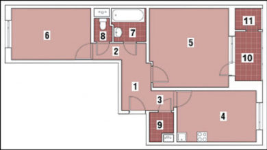 Фото - Перепланировка Двухкомнатная квартира общей площадью 59,7 м2: Черно-белое кино в доме