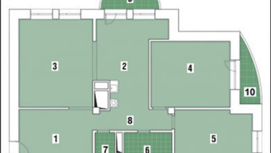 Фото - Перепланировка Трехкомнатная квартира общей площадью 105,9 м2: В центре вселенной в доме